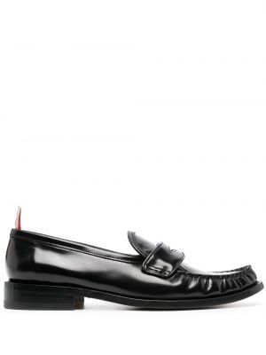 Kožené loafers Thom Browne černé