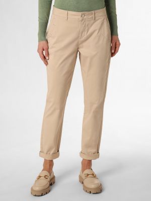 Spodnie 3/4 bawełniane casual Comma Casual Identity beżowe