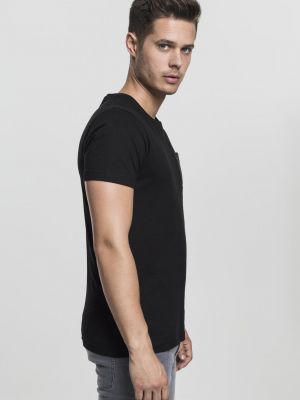 Δερμάτινη μπλούζα με τσέπες Uc Men μαύρο