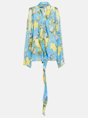 Bluză din șifon cu model floral Acne Studios
