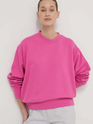 Bluza bawełniana Superdry różowa