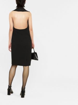 Kleid mit geknöpfter Mm6 Maison Margiela schwarz