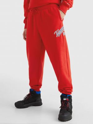 Sportovní kalhoty Tommy Jeans červené