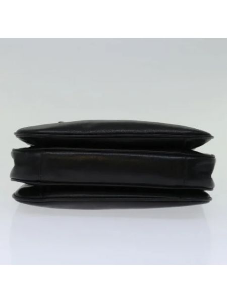 Bolsa de hombro de cuero retro Celine Vintage negro
