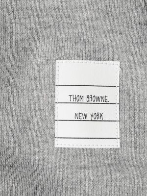 Βαμβακερός φούτερ με κουκούλα Thom Browne γκρι