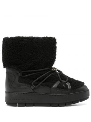 Кожени зимни обувки за сняг Tommy Hilfiger черно