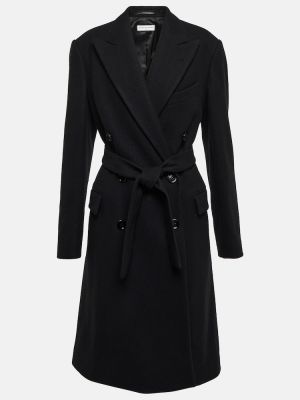 Vlněný krátký kabát Dries Van Noten černý