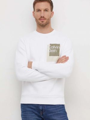 Bluza z nadrukiem Calvin Klein biała