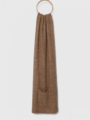 Однотонный шерстяной шарф Silvian Heach коричневый