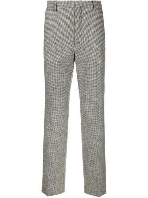 Pantalon droit en laine à carreaux à imprimé Dries Van Noten