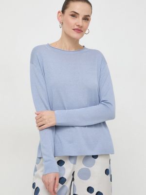 Selyem pulóver Max Mara Leisure kék