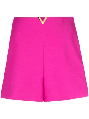 Kratke hlače iz krep tkanine Valentino Garavani roza