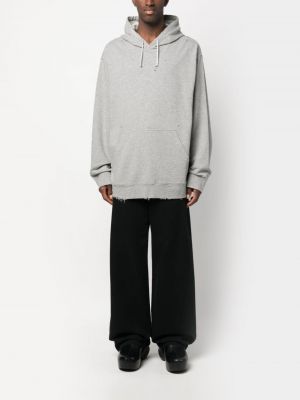 Distressed hoodie aus baumwoll Givenchy grau