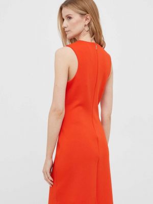 Testhezálló mini ruha Calvin Klein narancsszínű