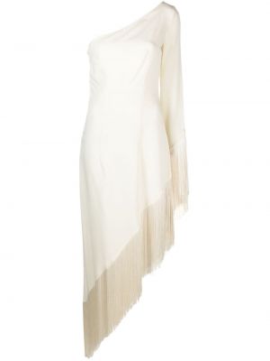 Асиметрична миди рокля Taller Marmo бяло