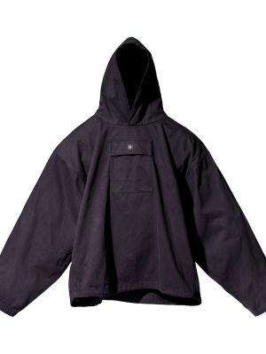 Bluza z kapturem bawełniane Yeezy Gap Engineered By Balenciaga - сzarny