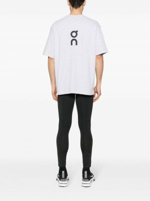 T-shirt aus baumwoll mit print On Running grau