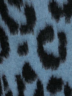 Echarpe en alpaga à imprimé à imprimé léopard Dorothee Schumacher bleu
