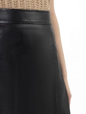 Kožená sukňa Faina čierna