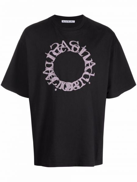 Camiseta con bordado Acne Studios negro