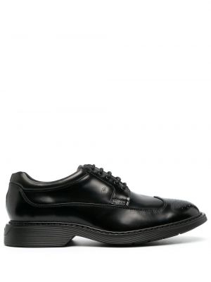 Pantofi oxford cu șireturi din piele din dantelă Hogan negru