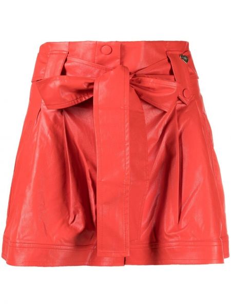 Pantalones cortos con lazo Twinset rojo
