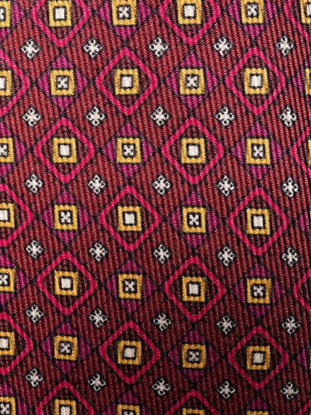 Corbata de seda con estampado con estampado geométrico Etro rojo