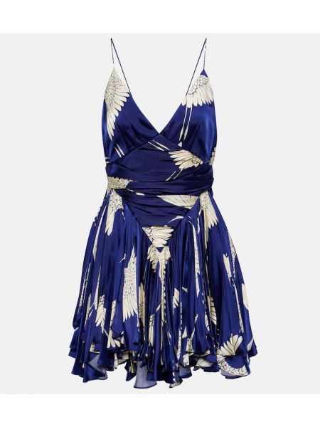 Σατέν φόρεμα με σχέδιο Khaite μπλε