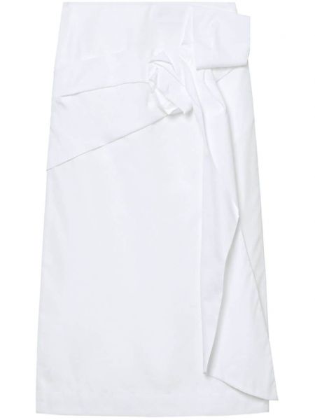 Bavlnená midi sukňa Simone Rocha biela