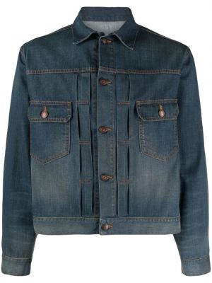 Plisovaná džínsová bunda Maison Margiela modrá