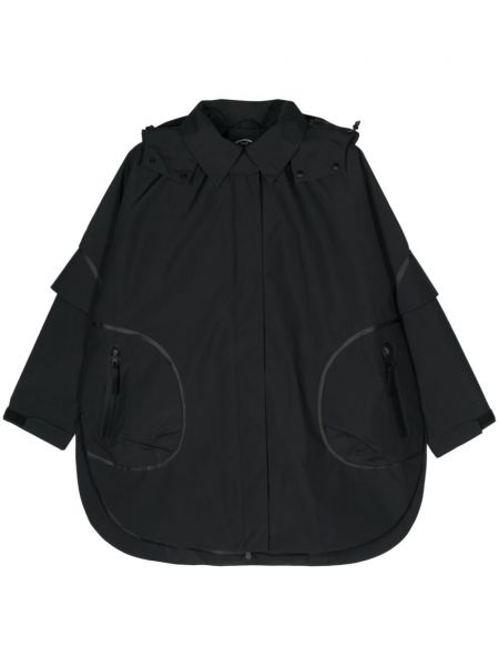 Μακρύ παλτό με κουκούλα Save The Duck μαύρο