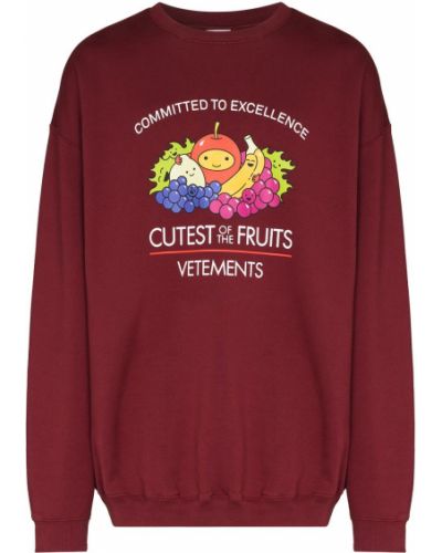 Trykt sweatshirt Vetements rød