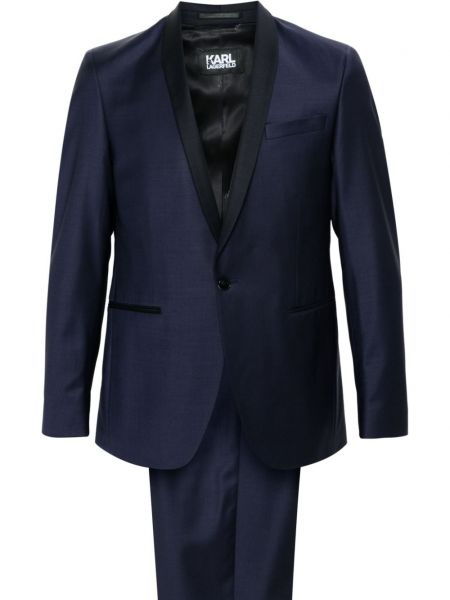 Costume col châle Karl Lagerfeld bleu
