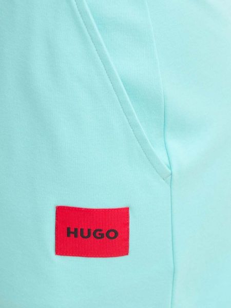 Pantaloni cu talie înaltă din bumbac Hugo