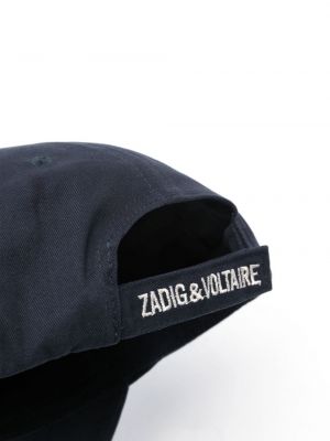 Haftowana czapka z daszkiem bawełniana Zadig&voltaire