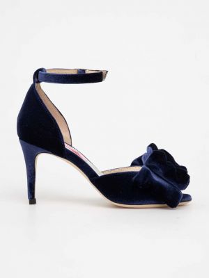 Бархатные сандалии Custommade синие