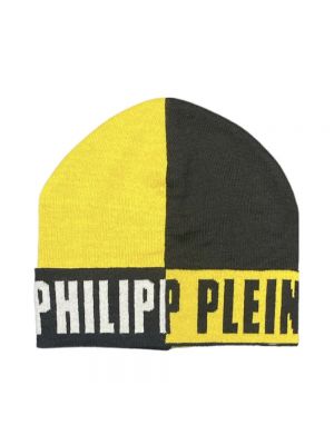 Czapka wełniana Philipp Plein żółta