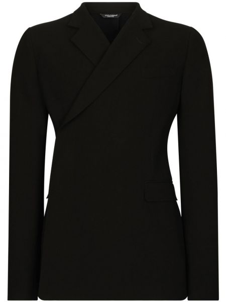 Volneni blazer Dolce & Gabbana črna