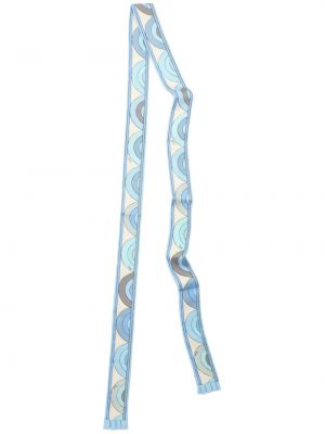 Echarpe à imprimé à motifs abstraits Pucci bleu