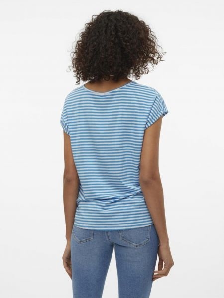 Pruhované tričko Vero Moda modré