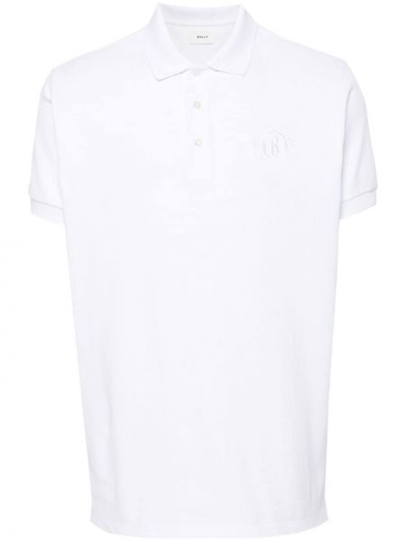 Поло тениска бродирана Bally бяло