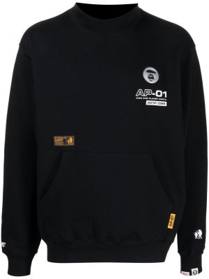 Hoodie aus baumwoll mit print Aape By *a Bathing Ape® schwarz