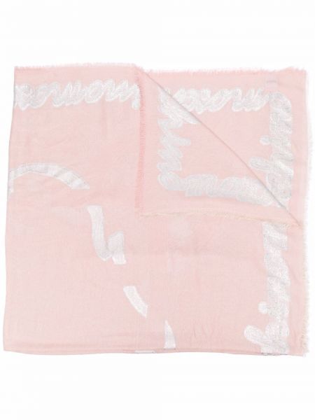 Strikket skjerf Moschino rosa