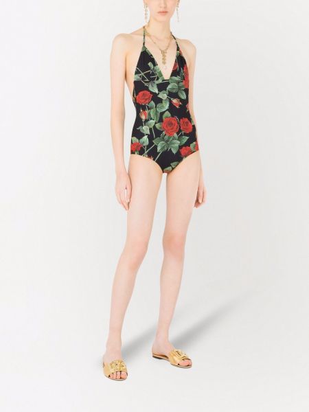 Raštuotas maudymosi kostiumėlis Dolce & Gabbana
