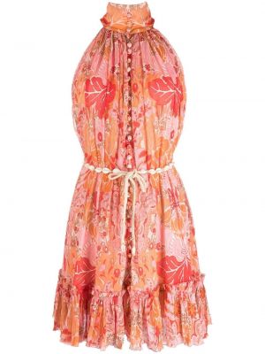 Trykt floral dress Zimmermann oransje