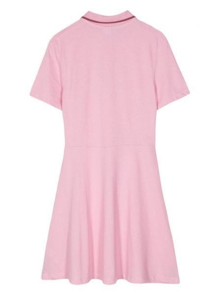 Tenisové bavlněné šaty se zebřím vzorem Ps Paul Smith růžové