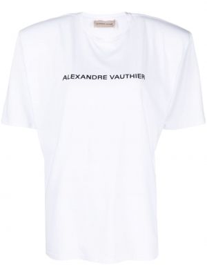 T-shirt con stampa Alexandre Vauthier bianco