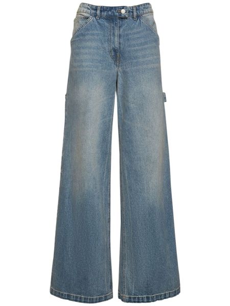 Bavlněné džíny s nízkým pasem relaxed fit Courrèges