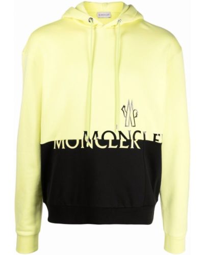 Sudadera con capucha con estampado Moncler amarillo