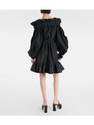 Mini vestido con lazo Patou negro